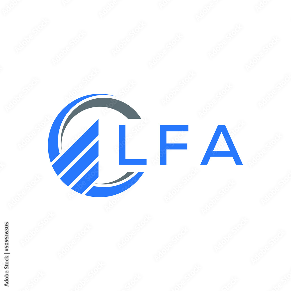 LFA Flat accounting logo design on white background. LFA creative initials Growth graph letter logo concept. LFA business finance logo design. LFA Flat accounting logo design on white background. LFA creative initials Growth graph letter logo concept. LFA business finance logo design.