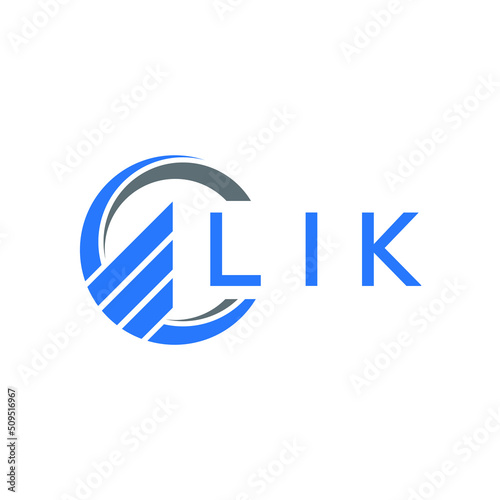 Free Download LIK Flat accounting logo design on white  background. LIK creative initials Growth graph letter logo concept. LIK business finance logo design. - GFXLoad