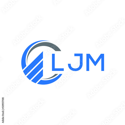 Free Download LJM Flat accounting logo design on white  background. LJM creative initials Growth graph letter logo concept. LJM business finance logo design. - GFXLoad