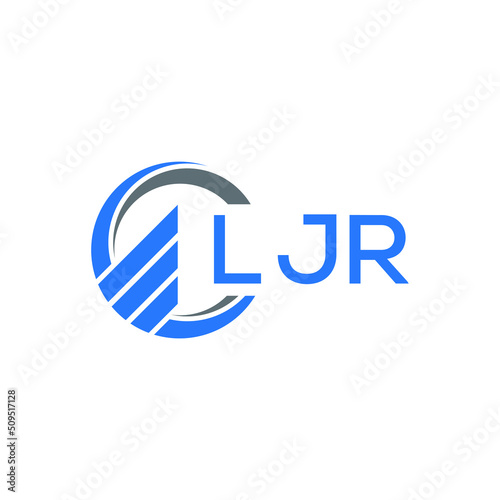 Free Download LJR Flat accounting logo design on white  background. LJR creative initials Growth graph letter logo concept. LJR business finance logo design. - GFXLoad