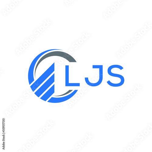Free Download LJS Flat accounting logo design on white  background. LJS creative initials Growth graph letter logo concept. LJS business finance logo design. - GFXLoad