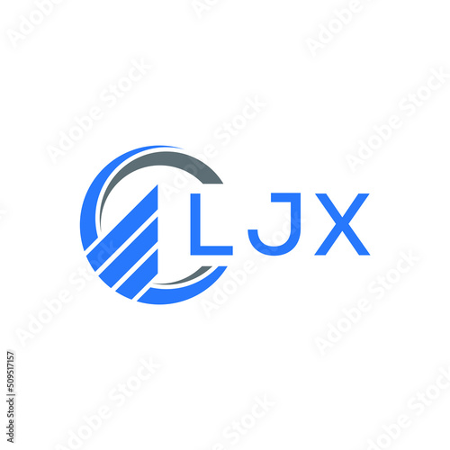 Free Download LJX Flat accounting logo design on white  background. LJX creative initials Growth graph letter logo concept. LJX business finance logo design. - GFXLoad
