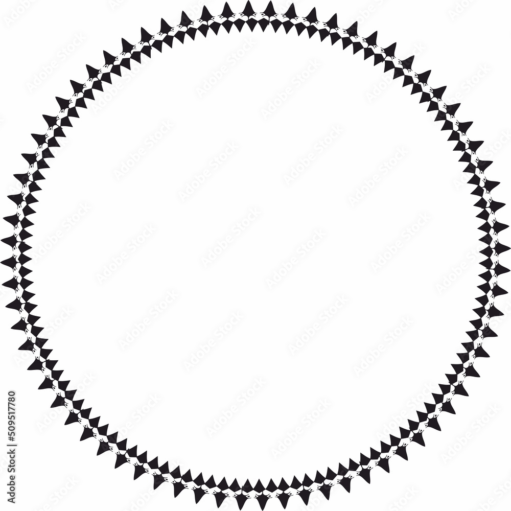 Round frame. Circle Ornamental decorative frame
