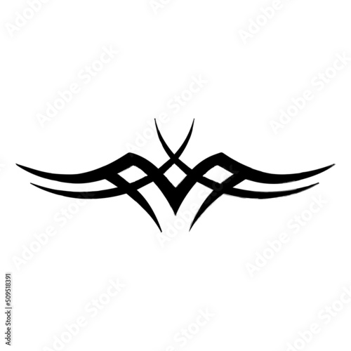 Tribal tatoo with brush effect