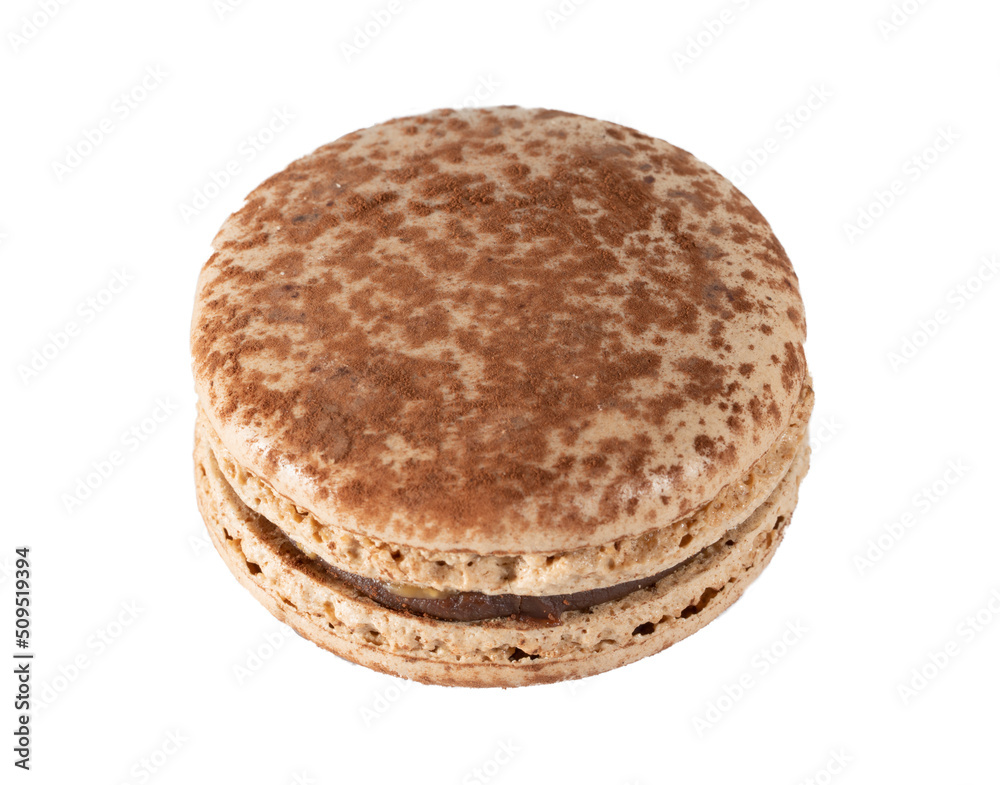 French sweet dessert macarons on white. French sweet dessert macarons on white.