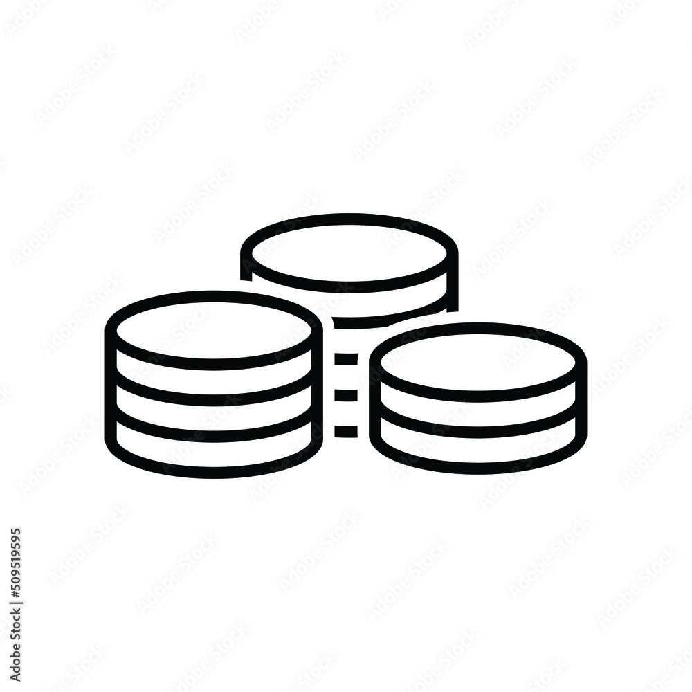 Coins money icon vector graphic illustration Coins money icon vector graphic illustration