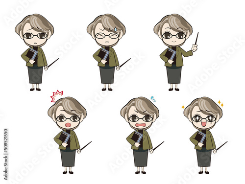 Illustrations of teachers in various poses