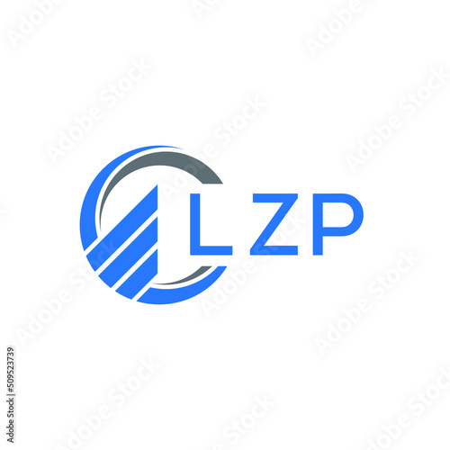 Free Download LZP Flat accounting logo design on white  background. LZP creative initials Growth graph letter logo concept. LZP business finance logo design. - GFXLoad