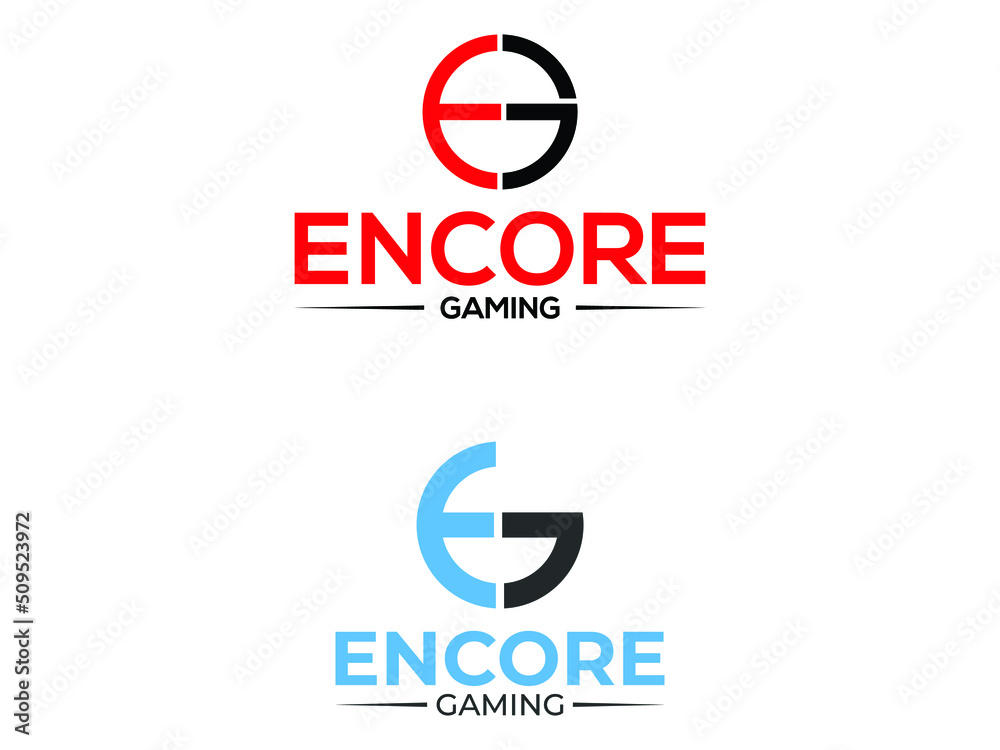  initial letter logo EG, GE, logo template.eps