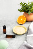 Essential Oils and Beauty Supplies with Orange and Spearmint