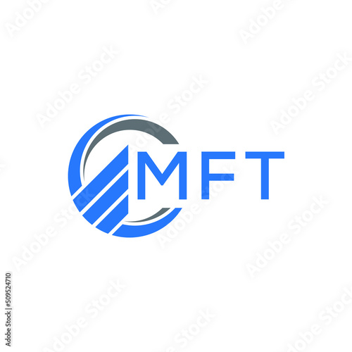 Free Download MFT Flat accounting logo design on white  background. MFT creative initials Growth graph letter logo concept. MFT business finance logo design. - GFXLoad