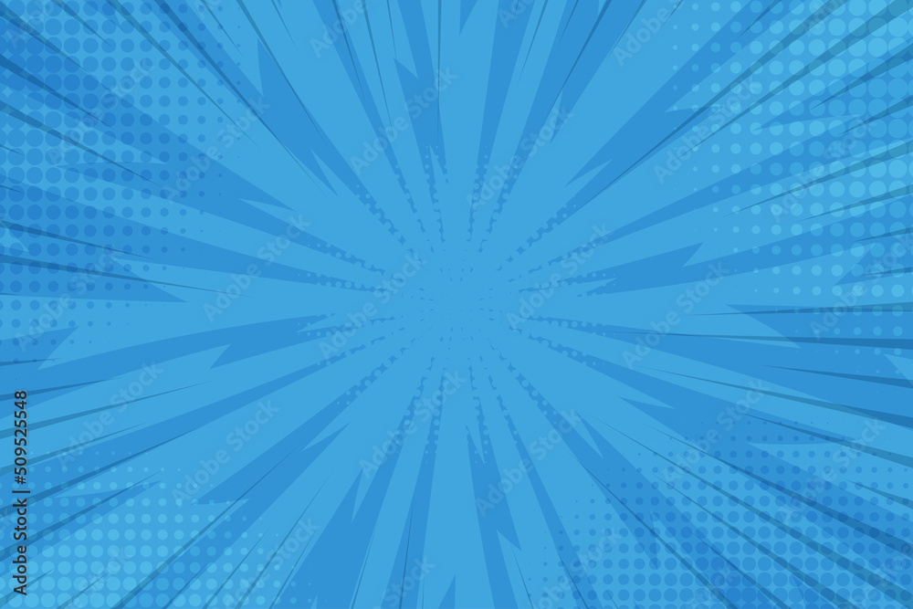 Vector retro comic blue background. Vector retro comic blue background.