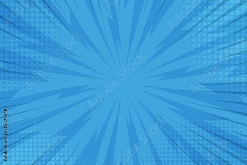 Vector retro comic blue background.