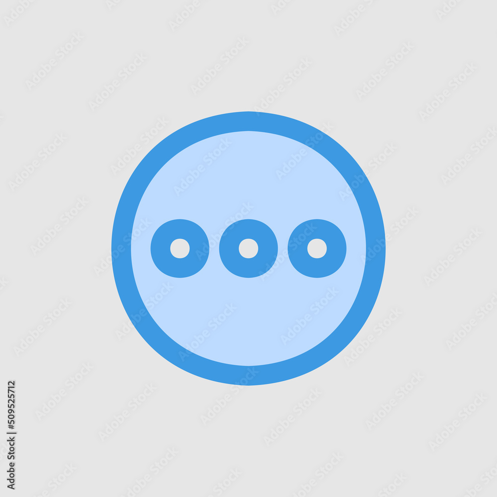 Obraz premium More icon in blue style about essentials, use for website mobile app presentation