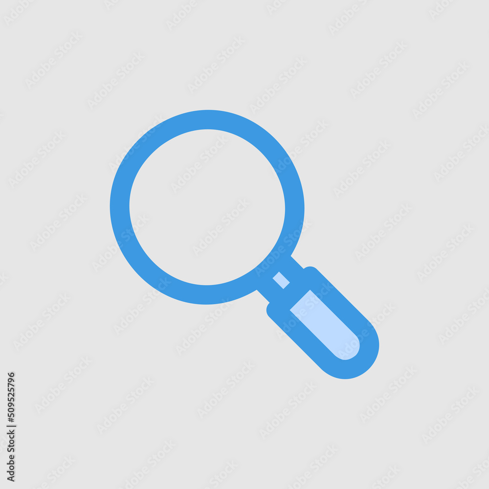 Search icon in blue style about essentials, use for website mobile app presentation Search icon in blue style about essentials, use for website mobile app presentation