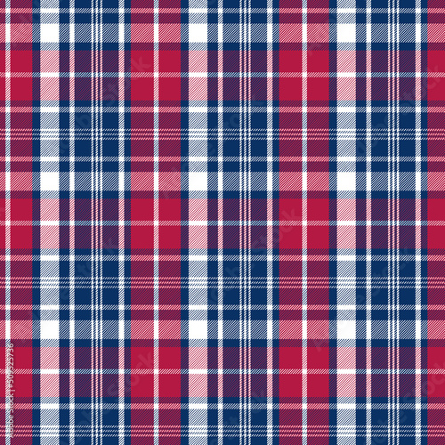 Plaid Seamless. Pastel gingham pattern. Background for memory day, independens usa. Wallpaper, blanket.