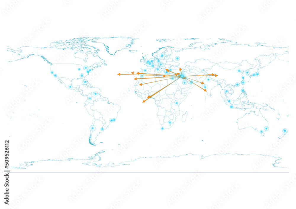 Export concept map for Iraq, vector Iraq map on white background suitable for export concepts. File is suitable for digital editing and large size prints. Export concept map for Iraq, vector Iraq map on white background suitable for export concepts. File is suitable for digital editing and large size prints.