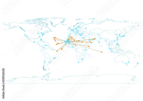 Export concept map for Mauritania  vector Mauritania map  on white background suitable for export concepts. File is suitable for digital editing and large size prints.