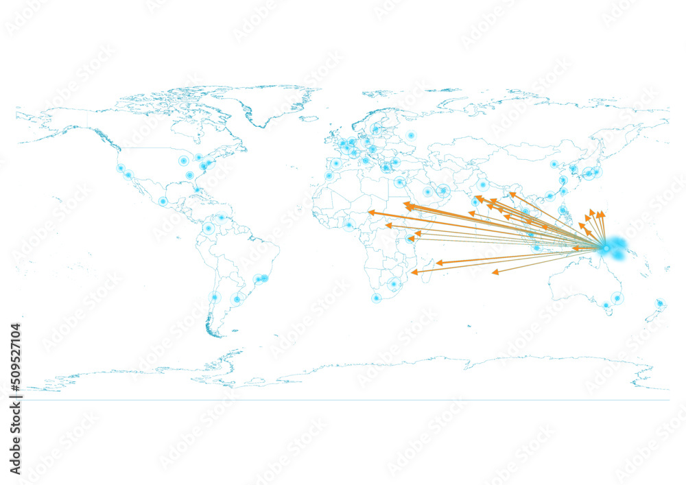 Export concept map for Papua New Guinea, vector Papua New Guinea map on white background suitable for export concepts. File is suitable for digital editing and large size prints. Export concept map for Papua New Guinea, vector Papua New Guinea map on white background suitable for export concepts. File is suitable for digital editing and large size prints.