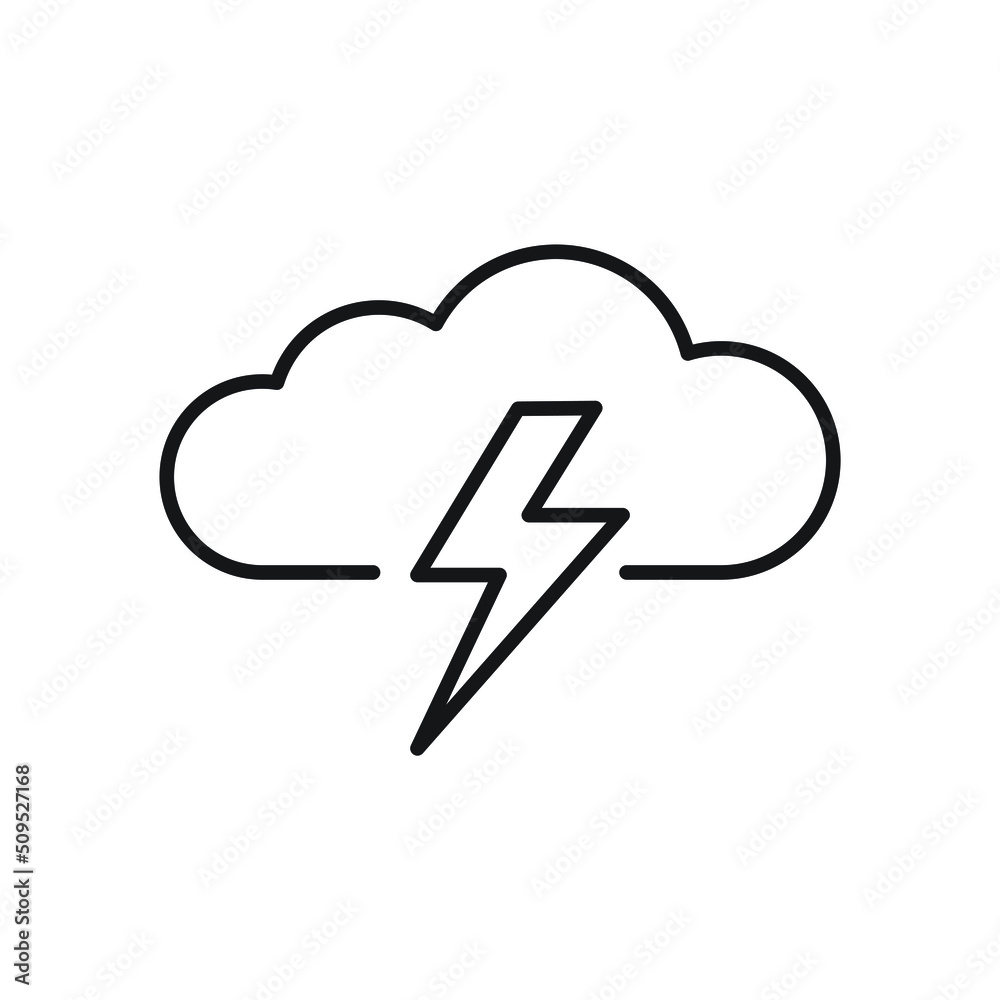 Cloud with thunder ray icon design. vector illustration Cloud with thunder ray icon design. vector illustration