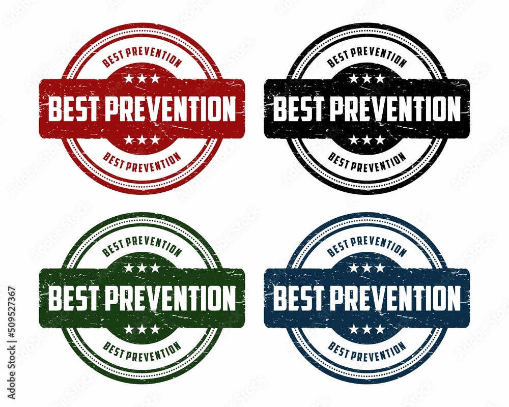 Fototapeta premium Best prevention grunge rubber stamp on white background, vector illustration