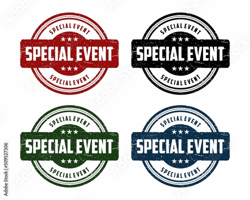 Special event grunge rubber stamp on white background, vector illustration