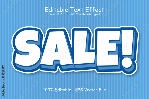 Sale editable Text effect 3 Dimension emboss modern style
