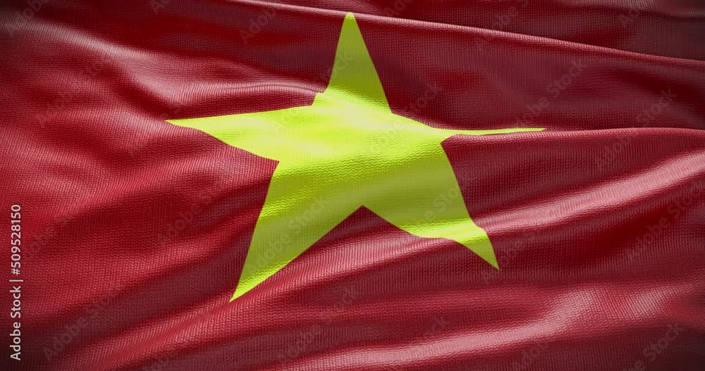 Vietnam country flag waving background, 4k backdrop animation