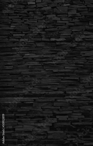 black slab granite background, slate stone wall