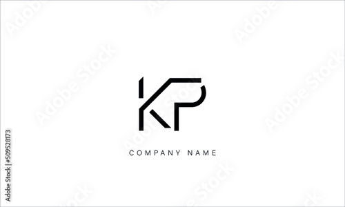KP, PK Abstract Letters Logo Monogram
