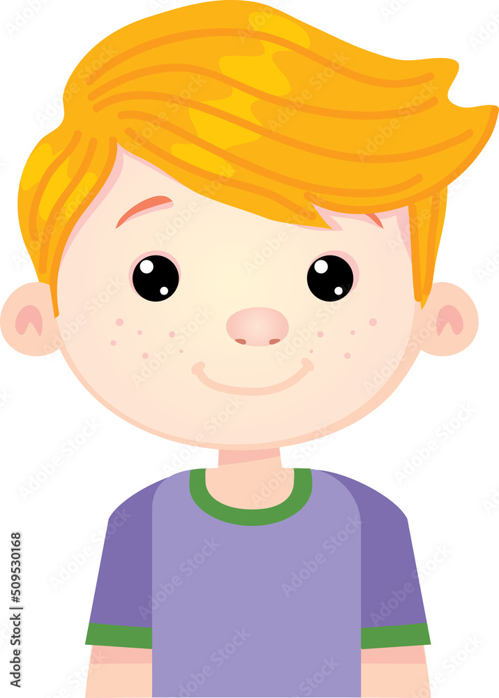 avatar boy with blond hair looks at us avatar boy with blond hair looks at us