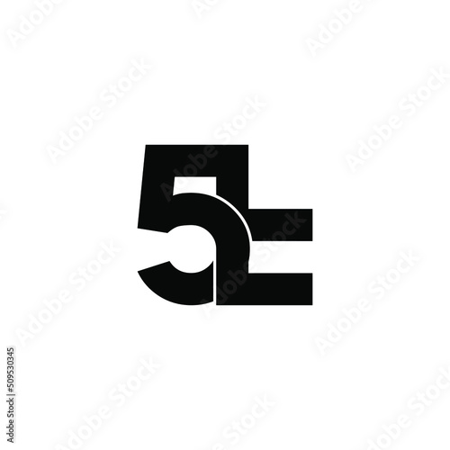 5t letter original monogram logo design