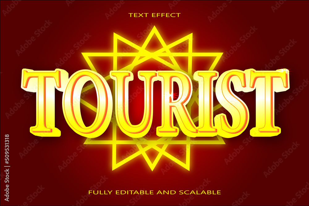 Tourish Editable Text effect 3D emboss neon style Tourish Editable Text effect 3D emboss neon style