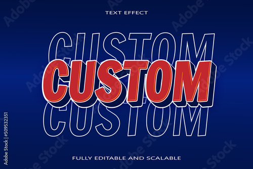 Custom editable Text effect 3 dimension emboss Simple style