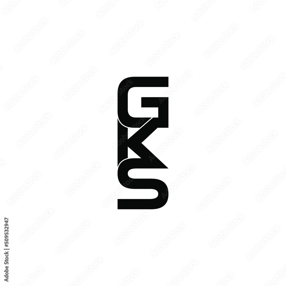 gks letter original monogram logo design gks letter original monogram logo design