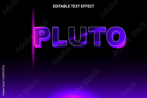 Pluto editable Text effect 3 Dimension emboss modern style