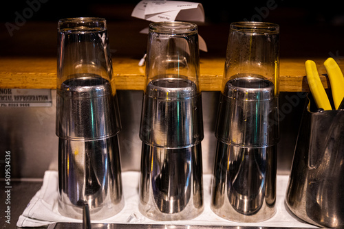 Cocktail shakers upside down