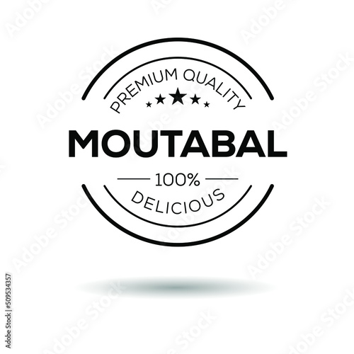 Creative (Moutabal) logo, Moutabal sticker, vector illustration.