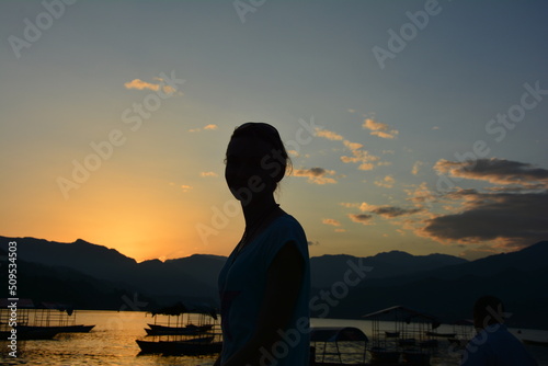 Sunset in Pokhara