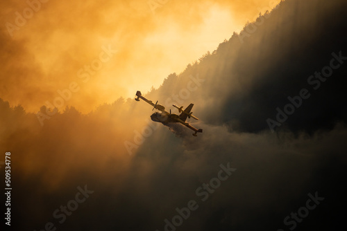 Wildfire Vesio, Italy