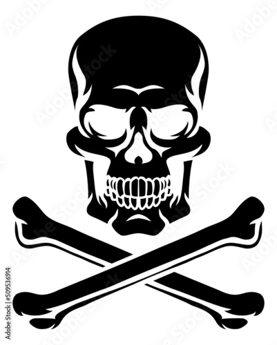 Skull And Crossbones Pirate Grim Reaper Cartoon