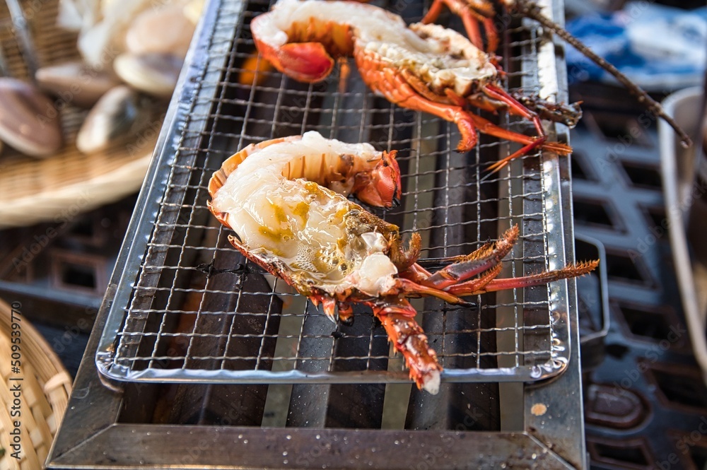 Grilled Japanese spiny lobster