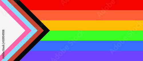 Progress pride flag illustration. Pride flag icon. Rainbow flag. Modern background Vector EPS 10