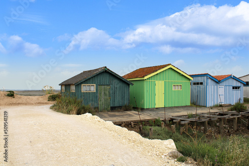 Site ostréicole et naturel de Fort-Royer, cabanes colorées sur l'ile d'Oléron © CURIOS