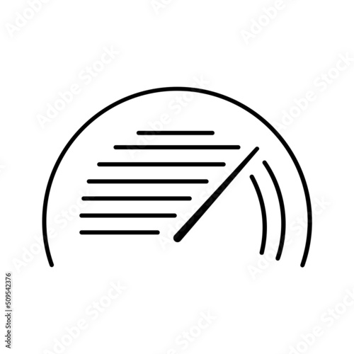 Black line icon for Speed  Icon