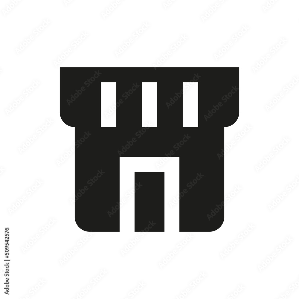 Obraz premium Online marketplace solid icon. Store front glyph vector symbol.