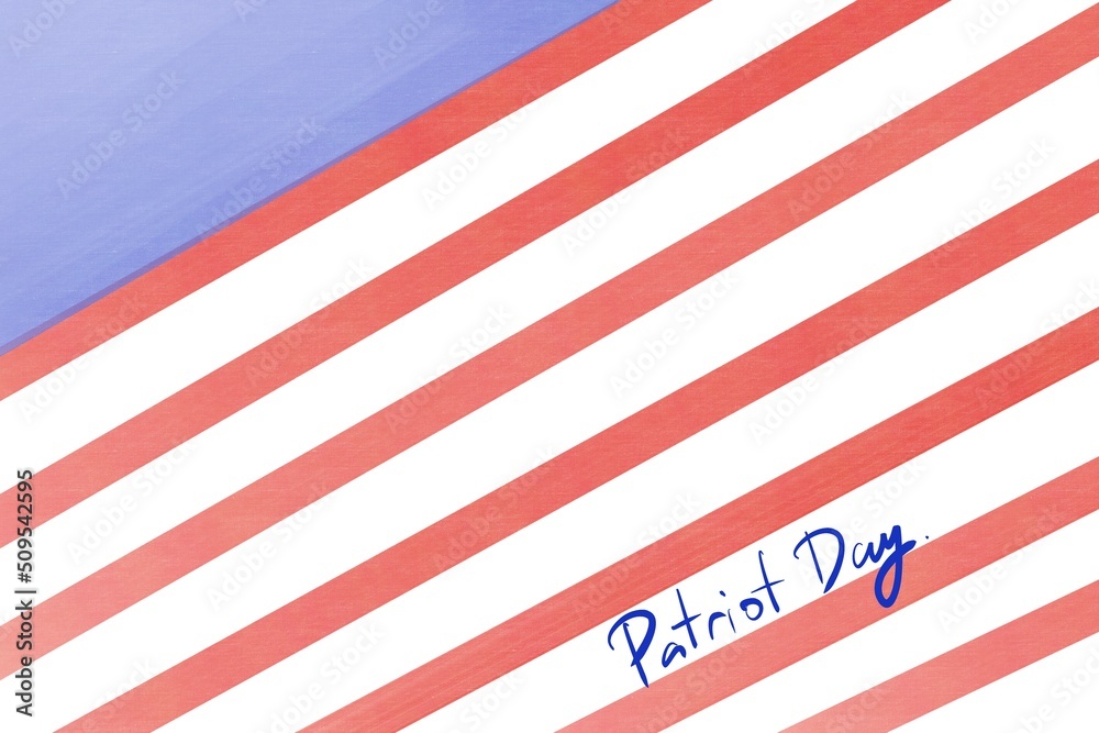 Fototapeta premium Patriot Day poster. We will never forget, September 11.