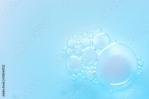 Wallpaper Mural Cosmetic serum or body gel. Textured background with bubbles. Copy space Torontodigital.ca