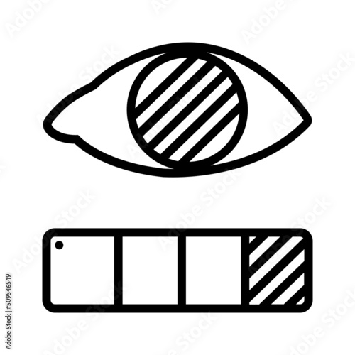 Black line icon for Eye Color Icon