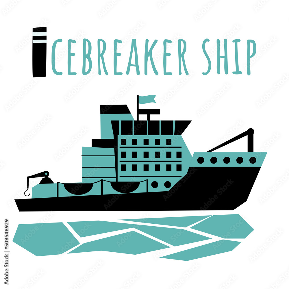 Naklejka premium icebreaker ship